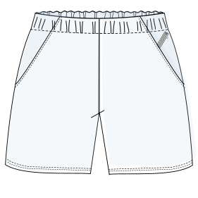 Patron ropa, Fashion sewing pattern, molde confeccion, patronesymoldes.com Short de Tenis 678 HOMBRES Shorts